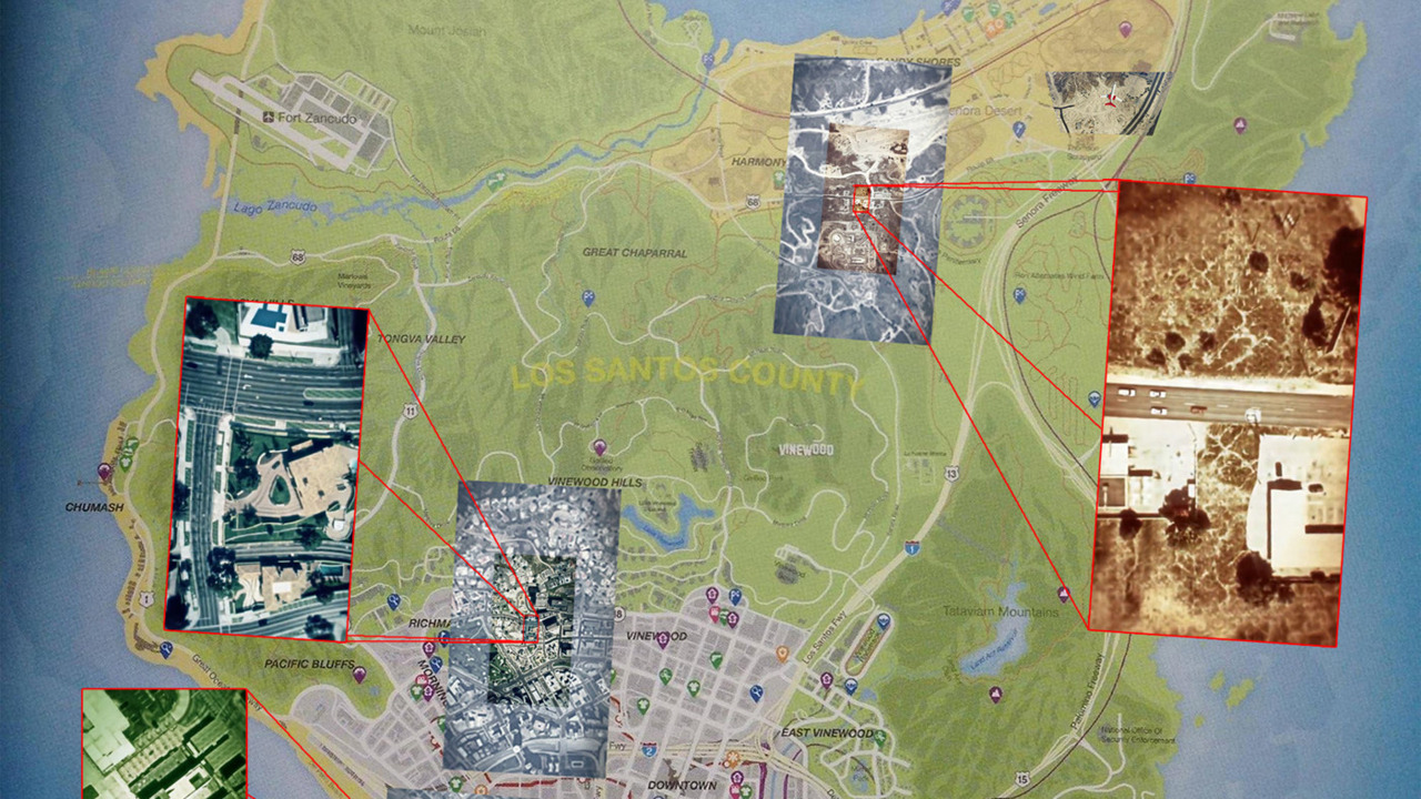 Grand Theft Auto V world map leaked